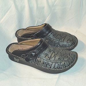 Alegria Seville Leather Mule/Slide Shoes Sz. 38 Eu., 8 U.S.